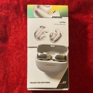 Bose Ultra Open Earbuds in Silver and White